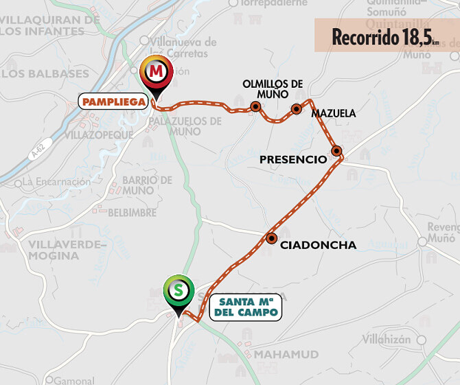 Mapa del recorrido de la cuarta etapa de la Vuelta a Burgos 2024