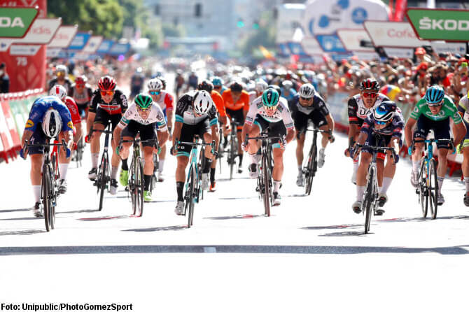 Llegada de la segunda etapa de la Vuelta a España