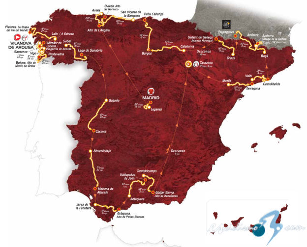 Etapas de la Vuelta a Espaa 2013