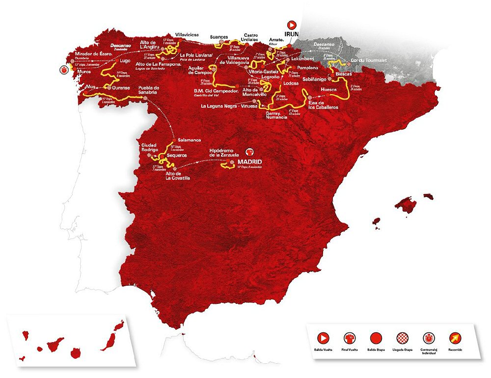 Mapa Vuelta a Espaa