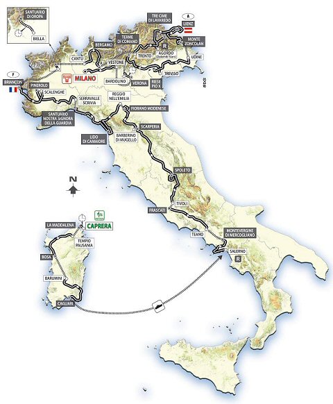 Etapas Giro de Italia 2007