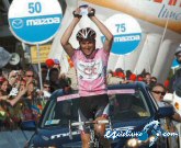 Giro de Italia: Ivn Basso vence en la subida al Mortirolo y se asegura la maglia rosa