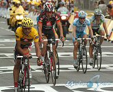 Llegada del pelotn y el lider