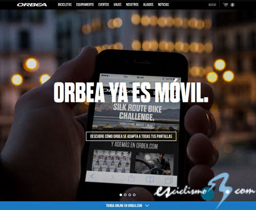Orbea renueva su web www.orbea.com, que ya es 100% móvil Orbea renueva su web www.orbea.com, que ya es 100% móvil