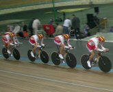 Salvador Melía, Álvaro Alonso y Rubén Donet, décimos en la prueba de velocidad por equipos Salvador Melía, Álvaro Alonso y Rubén Donet, décimos en la prueba de velocidad por equipos