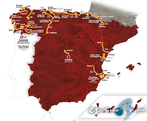 Vuelta a España: Recorrido oficial de la 71 edición de la Vuelta a España Vuelta a España: Recorrido oficial de la 71 edición de la Vuelta a España