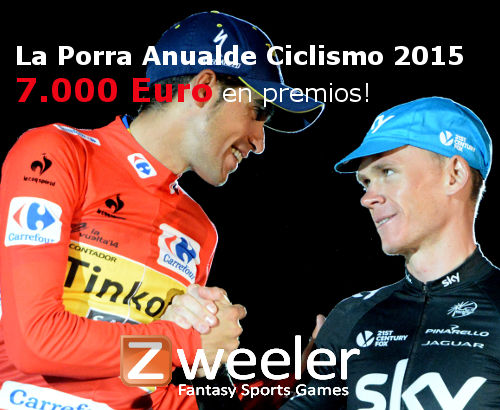 La Porra Anual de Ciclismo de Zweeler para 2015, con hasta 10.000€ en premios La Porra Anual de Ciclismo de Zweeler para 2015, con hasta 10.000€ en premios