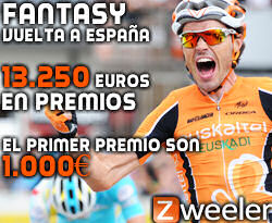 Porra Vuelta a España de Zweeler. ¡Al menos 13.250 Euros en premios! Porra Vuelta a España de Zweeler. ¡Al menos 13.250 Euros en premios!